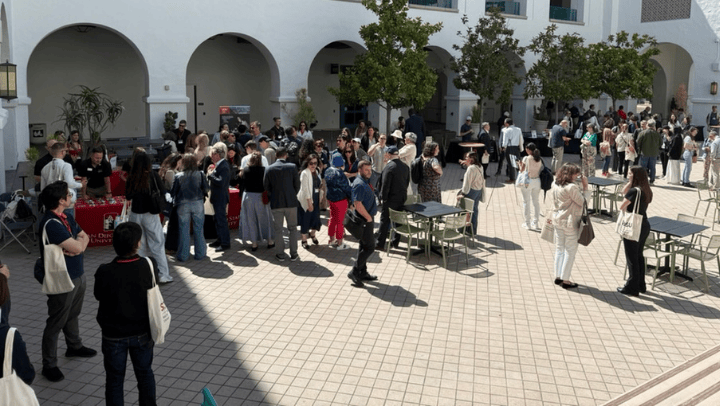 International education leaders gather at The Conrad Prebys Aztec Student Union during a special open house ahead of the NAFSA global conference in San Diego.